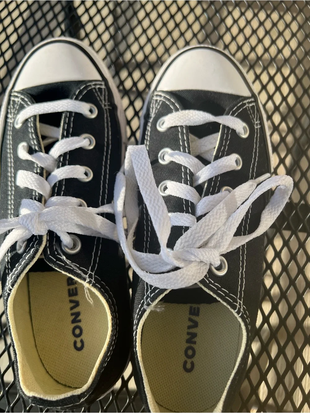 Converse Kids Black Canvas Low-Top Sneakers with White Trim